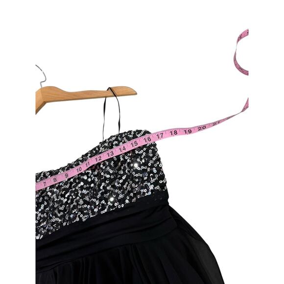 City Triangles Y2K Style Silver Sequin Formal Dress Witchy Homecoming Large - Picture 8 of 8